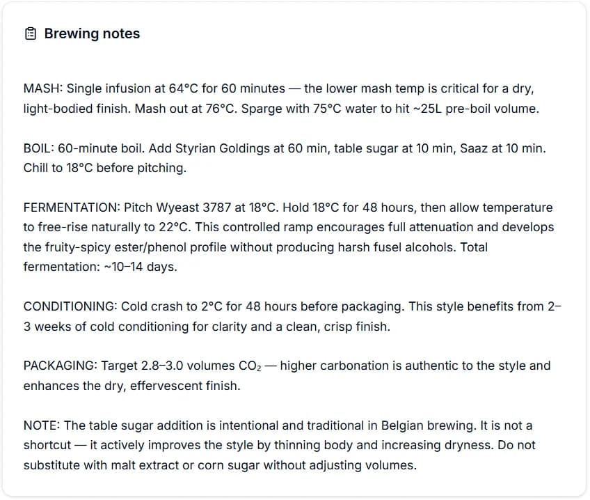 Batch Wizard brewing notes