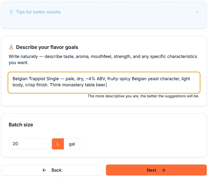Batch Wizard specific description